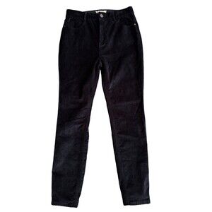 Free People‎ Crushed Velvet Navy Blue Skinny Leg Pants Size 27